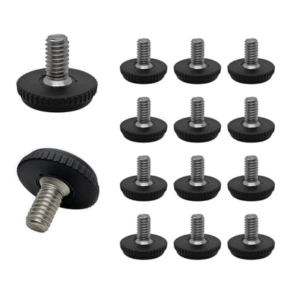 12 Pcs 5/16"-18 Stainless Steel Screw Furniture Leveling Feet, Adjustable Table Chair Levelers Feet Glides Screw in Threaded Furniture Levelers for Table, Chair, Cabinet