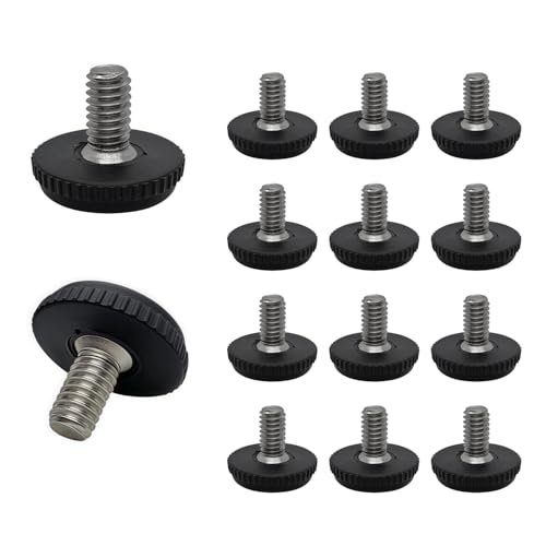 12 Pcs 5/16"-18 Stainless Steel Screw Furniture Leveling Feet, Adjustable Table Chair Levelers Feet Glides Screw in Threaded Furniture Levelers for Table, Chair, Cabinet
