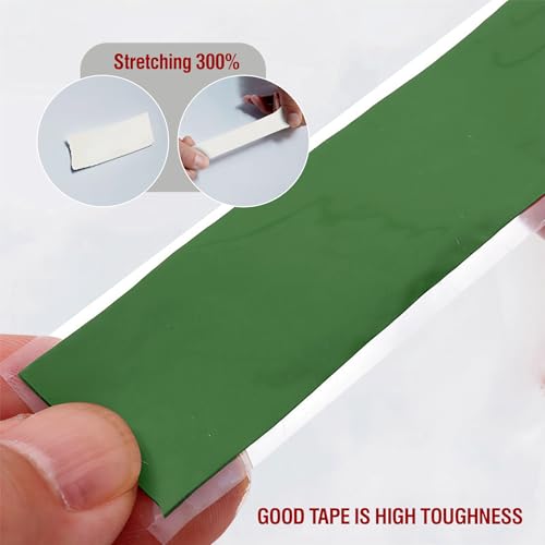 Waterproof Transparent Silicone Repair Tape,Self-Fusing Sealant for Leaky & Damaged Pipes, Easy to Apply with Adhesive (0.98 * 59 inches/Green) - color: 0.98*59 inches/Green