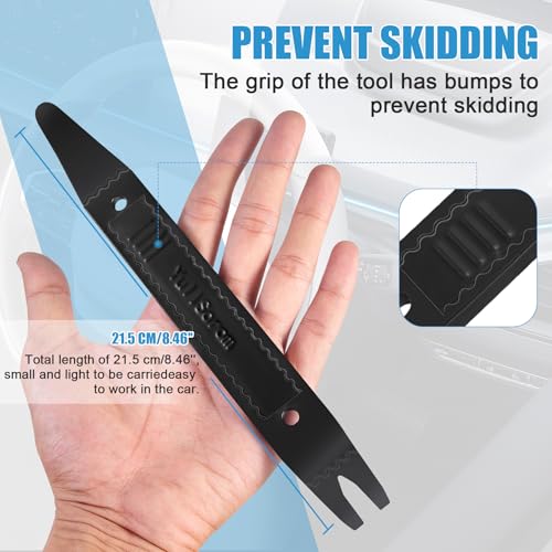 4140 Dual-purpose Steel Pry Bar, Multi-Function Trim Removal Tool for Automotive Panel,Planes Panel, Interior &exterior Trim Removal (Black Pry Tool 1pc) - size: Double Head black 1pc
