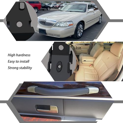 XTPTFABS Car Pull Strap 2 Door Repair Kit/Car Door Pull Strap End Caps Repair Kit Compatible with 2003-2011 Lincoln Town(4PCS total) (4) BLACK