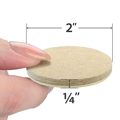 16 Heavy-Duty Felt Furniture Pads 2” 1/4” Thick X-Protector! Round Felt Pads for Furniture Feet - The Best Felt Floor Protectors for Furniture to Prevent Scratches. Protect Your Hard Floor! (Beige) - size: 2 Inch 16 Pcs Round Beige