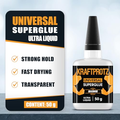 Superglue Thin Liquid XXL Value Size 1.76oz – Capillary Action Adhesive for Tight Cracks – Fast Wicking for Plastic, Wood & Metal – Ultra Clear Industrial Bond - style: LIQUID 1.76 Fl.Oz.