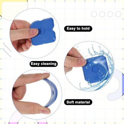 10 Pcs Plastic Caulking Tool Set, Caulk Tool Sealant Finishing Kit, Multi-Edge Applicator Smoother, Caulk Remover Grout Scraper, Reusable for Kitchen Bathroom Tile Floor Window Sink Sealing (Blue)