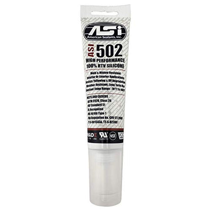 Silicone Sealant 100% RTV - 2.8 oz Squeeze Tube -Clear-