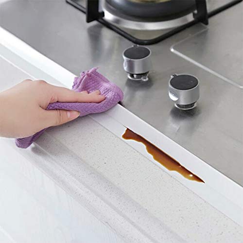 SNAILGARDEN 2 Roll White Caulk Strip, 1.5" x 10.5Ft Self Adhesive Caulk Tape with 2 Pcs Caulking Tool, Waterproof Caulking Sealing Tape for Kitchen Toilet Bathroom Bathtub Sink Basin Edge Protector