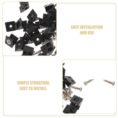 Uonlytech 100Pcs Repair Kit with Angle Wedges and Resistant Screws for Furniture Reinforcement and Easy Installation with Corner Braces