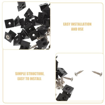 Uonlytech 100Pcs Repair Kit with Angle Wedges and Resistant Screws for Furniture Reinforcement and Easy Installation with Corner Braces