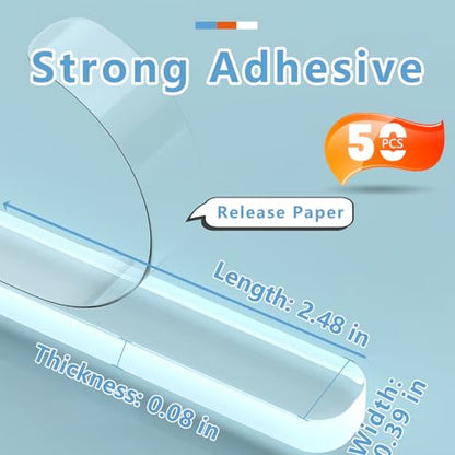 ZOMPAGO Clear Silicone Cabinet Bumpers 50 Pcs - Self-Adhesive Sound Dampening Pads, Furniture Protectors & Non-Slip Anti-Slip Pads for Drawers, Table Tops, Hardwood Floors, Chair Legs, Wall Protection - size: 50 Pcs