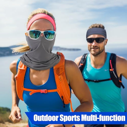 Mandydov Summer Cooling Neck Gaiter Face Mask Breathable Balaclava, UV Protection Wind Dust Proof Face Cover Scarf - color: Combo 3