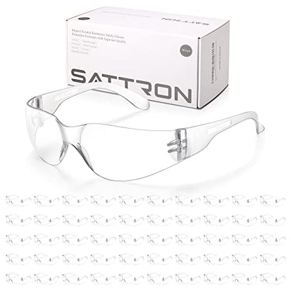 Clear Safety Glasses Bulk of 50, ANSI Z87.1 Eye Protection for Women Men, Scratch & Impact Resistant Protective Glasses, Ideal for Lab, Construction, Shooting - color: 50pack Clear Lens