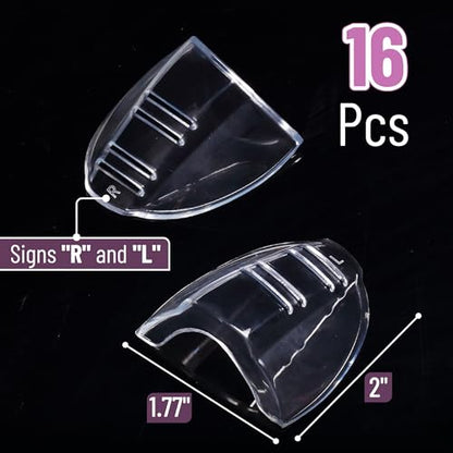 UNCO- Safety Side Shields for Glasses, 2/4/6/10/12/16/20/24/30/32 pcs, Safety Glasses Side Shields for Eyeglasses - style: 16 Pcs