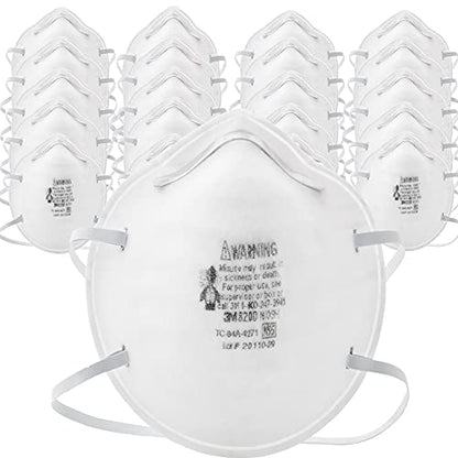 3M 8200 N95 Disposable Particulate Respirator, Pack of 20, NIOSH APPROVED - size: 1 Count (Pack of 20)
