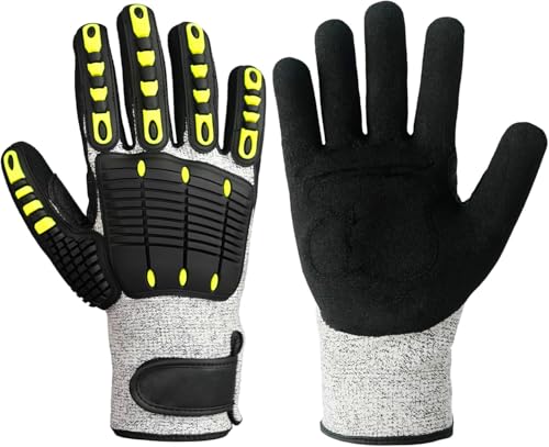 Lobster Gloves for Diving, Puncture and Cut Resistant Fishing Spearfishing Freediving Scuba Diving Gloves, Fully Coated Safety Work Glove for Men Women - size: Large