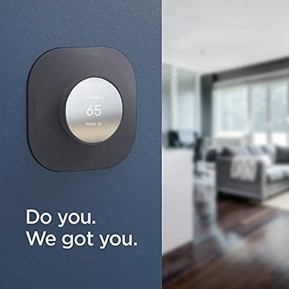 Spigen Wall Plate Designed for Google Nest Thermostat Wall Plate (Included Metal Plate and 4 Screws) - Charcoal Gray - color: Charcoal Gray
