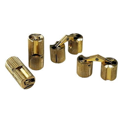 10Pcs Brass Barrel Hinges, Invisible Cabinet Furniture Hinges with 180 Degree Opening Angle, Hidden Box Hinges for DIY Jewelry Box Hand Craft (M12x27mm) - color: M12x27mm