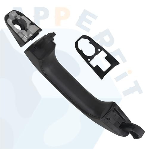 APPERFiT Door Handle w/Gasket Set - Front Exterior LH (Textured Black) Compatible with 2014-2020 Chevy Chevrolet Silverado Suburban Tahoe, GMC Sierra Yukon 22923605 22929464 - color: Textured Black FL