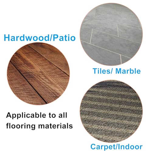 4 Pcs Non Slip Furniture Pads - 2 Inch Black Round Rubber Caster Cups, Furniture Coasters, Anti-Slip Grippers for Hardwood Floors, Chair Leg Floor Protectors for Bed, Couch, Table - size: 2 Inch