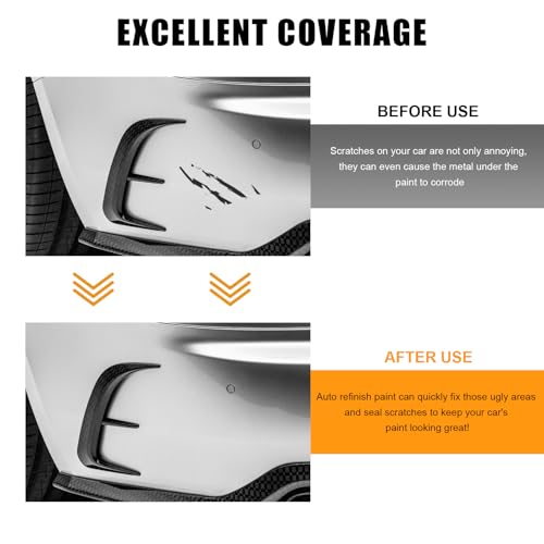 Touch Up Paint Pen for Cars, 2 in 1 Quick Drying Touch Up Pen Lasting Auto Scratch Remover, 0.4 Fl Oz Color Accurate Paint Pens Quick & Easy Solution to Repair Scratches (Silver) - color: Silver