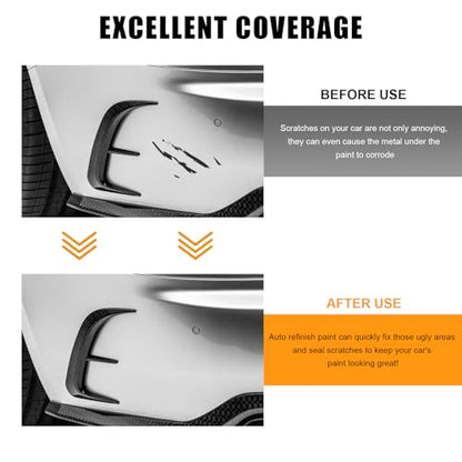 Touch Up Paint Pen for Cars, 2 in 1 Quick Drying Touch Up Pen Lasting Auto Scratch Remover, 0.4 Fl Oz Color Accurate Paint Pens Quick & Easy Solution to Repair Scratches (Silver) - color: Silver