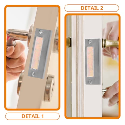 Tofficu Deadbolt Strike Plates 2-Pack 4.33X1.73In Metal Door Reinforcement Kit Door Lock Accessories Easy Installation for Residential Commercial Use