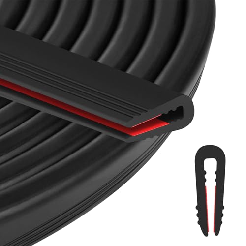 ToLanbbt Rubber Edge Trim U Channel - 1/12" Self Adhesive Sheet Metal Edge Guard Protector, EPDM Seal Strip for Car Doors, Steel Plates, Glass, Hatches, Table Corners, Fit 1/12"(2mm), 10Ft, Black - color: Black, size: 1/12" x 10'L