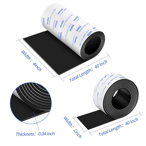 Non Slip Furniture Pads, 2 Rolls Rubber Adhesive Pads, Adhesive Rubber Pads for Furniture and Appliances 4x40 inch+1x40 inch - size: 2 Rubber Rolls 4x40 inch+1x40 inch
