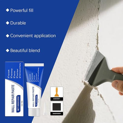 Drywall Repair Kit 100G Putty Paste Wall Fixing Kit Drywall Repair Patch for Holes Peeling Crack