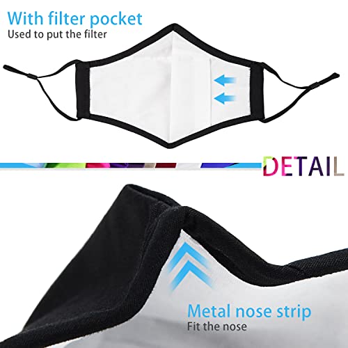 PAGE ONE Reusable Cloth Face Masks Washable Adjustable Breathable Cotton Face Mask for Women Men/6PC - color: Gray Black Navy