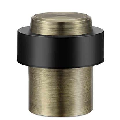 2PCS Stainless Steel Cylindrical Universal Door Stop, 1-3/4 Inch Antique Bronze Finish Door Stopper with Rubber Bumper – Protects Walls from Door Knob Damage by TPOHH