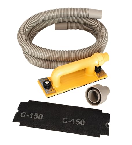 Hyde Tools 09165 Dust-Free Drywall Vacuum Hand Sander with 6-Foot Hose - size: 6'