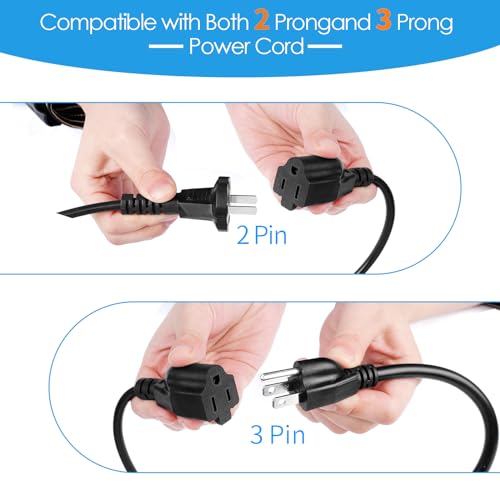 3 Prong 1 to 4 Outlet Power Cord Splitter Cord, 1.6FT 16AWG 10A/1250W, NEMA 5-15P to 3X NEMA 5-15R Y Style 3-Outlet Extension Cord for Home, Room, Office (Black) - style: 1 to 4 Power Cable (19.68in)