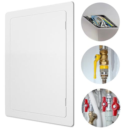 Access Panel for Drywall - 4 x 6 inch - Wall Hole Cover - Access Door - Plumbing Access Panel for Drywall - Heavy Durable Plastic White - size: 4 x 6