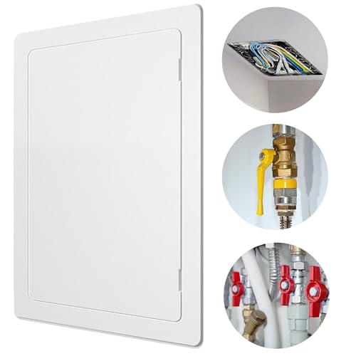Access Panel for Drywall - 4 x 6 inch - Wall Hole Cover - Access Door - Plumbing Access Panel for Drywall - Heavy Durable Plastic White - size: 4 x 6