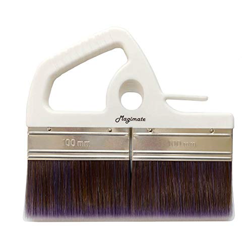 Magimate 8 Inch Large Paint Brush, Flat Wide Varnish Brush for Acrylic Painting, Wallpaper Glue, Furniture, Fence Stain & Art Gesso - Soft Poly Paddle