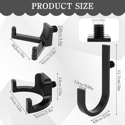 9 Pcs ABS Storage Shed Tool Hooks, J, U and V Shape Items Hangers, Storage Shed Shelves Tool Organizing Accessories for Ladders, Bulk Items