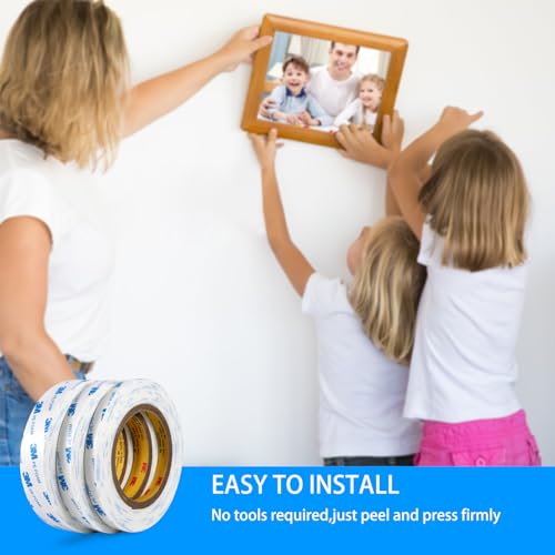 Double Sided Foam Tape Heavy Duty 1 inch x16.5Ft | PE Strong Adhesive Tape | Vibration Resistant | for Indoor/Outdoor Paint Wall Mounting Picture Hanging Poster | Damage-Free (1in/25mm x16.5Ft) - size: 0.98 in x 16.5 ft