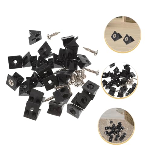 OSALADI 400pcs Repair Kit Angle Brackets Iron Screws for Cabinet Drawer Reinforcement and Repair Corner Brace for Furniture Support