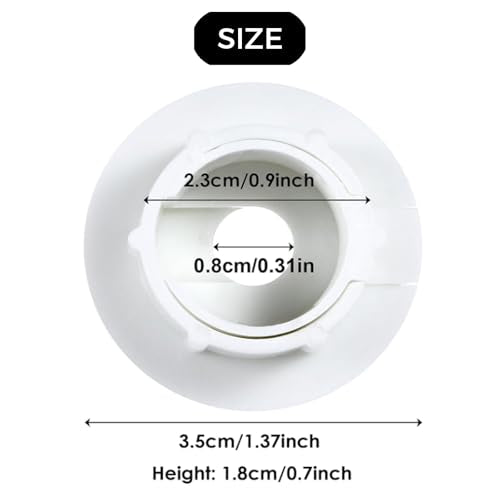 4-pcs Wall Hole Cable Conduit with 0.8cm Plastic Conduit Cover, Compatible Wall Hole Wiring kit, Wall Conduit Hole Ring (White) for Cable and Wire Furniture
