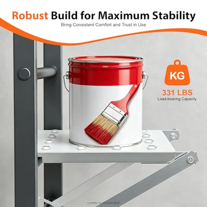 Ladder Platform, 330 LBS Heavy Duty Work Platform Anti-Slip Ladder Accessories for Stabilizer Ladder Work Stand Ladder Paint Tray Work Tray Attachment for Painters and Tools