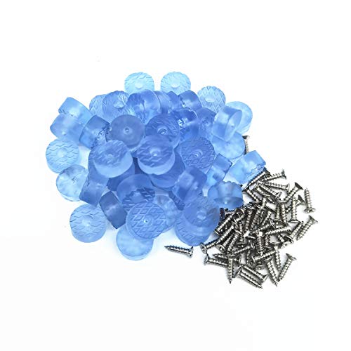 50 Pcs Translucent Cylindrical Shape Furniture Pads Rubber Non Slip Feet Pad for Table Desk Chair Sofa and Cutting Boards