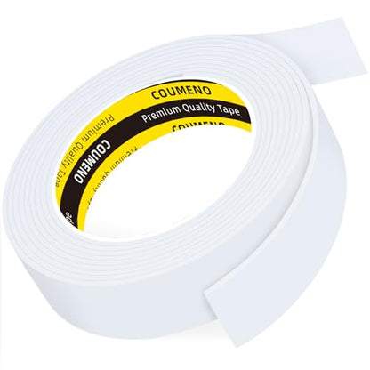 Single-Sided Adhesive EVA Foam Tape 1.2in x 9.84FT,White Foam Weather Stripping,Door Seal & Window Insulation Tape,Waterproof Sound Proof Seal Strip for Doors,Windows,Garage Door & Gap Sealing - size: 1.2in x 9.84FT