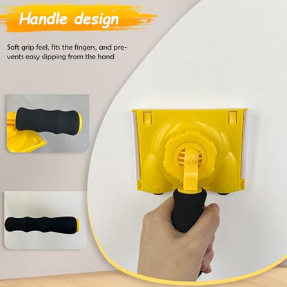 Paint Edger Tool Kit, 9 Inch Paint Pad Set, 7 PCS Paint Edger with Trim, Touch-Up Pad,Corner Wall and Ceiling Pad Painter,360° Rotation Handle Paint Edger Trimmer with Refill Pads