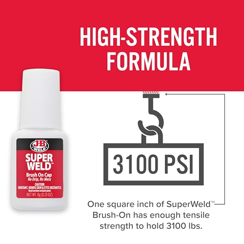 J-B Weld Clear Superglue 6g Brush-On Cap, 2 Pack, - size: 6g 2 Pack