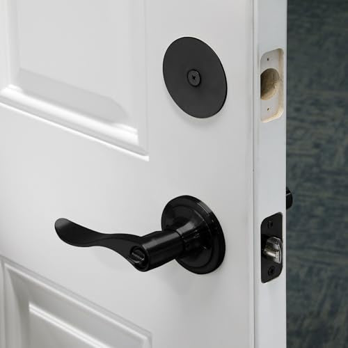 Prime-Line U 11453 Steel Door Hole Cover Plate, Matte Black (Single Pack)
