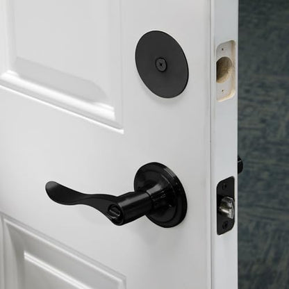 Prime-Line U 11453 Steel Door Hole Cover Plate, Matte Black (Single Pack)