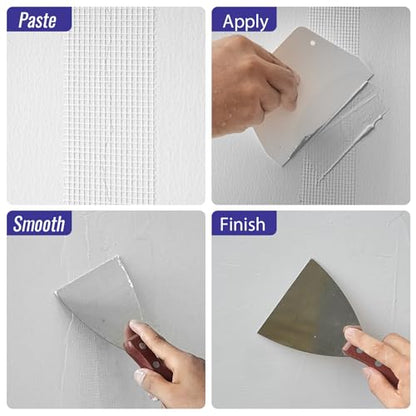 Drywall Repair Tape Sheetrock Self-Adhesive Joint Tape 2" x 100ft – Fiberglass Mesh Drywall Repair Roll for Wall Patch, Cracks & Drywall Patch (1 Roll)