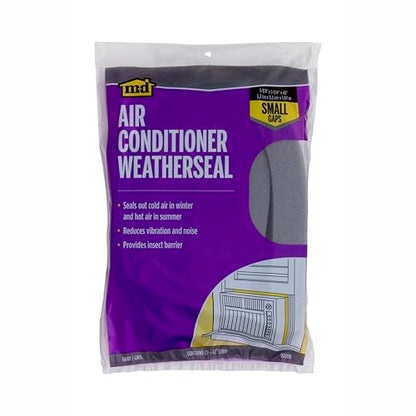 M-D Building Products 02006 1-1/4 in x 42 in Gray Foam Window Seal Strip – Air Conditioner Window Seal, Weather Stripping Foam Insulation for Window AC Units, Adhesive Foam Strip - size: 1-1/4 in.