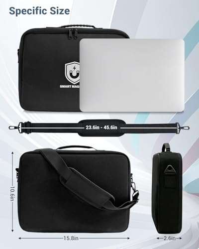 Magnetic Laptop Stand Bag, Portable Magnet Laptop Holder With Handle for Flat Steel Trucks, Job Sites, Walls, Hands-Free Magnetic Tool Workstation Bag for Travelers, Workers, Technicians