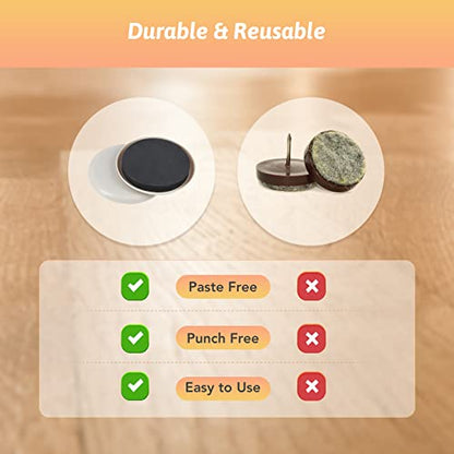 CO-Z Furniture Sliders - 8 Pack, 3 1/2" Reusable Furniture Sliders for Carpet, Heavy-Duty Furniture Gliders Movers for Hardwood Floors, Plastic Moving Pads for Heavy Furniture, Floor Protectors - size: 3 1/2" Round-8 Pack, Plastic